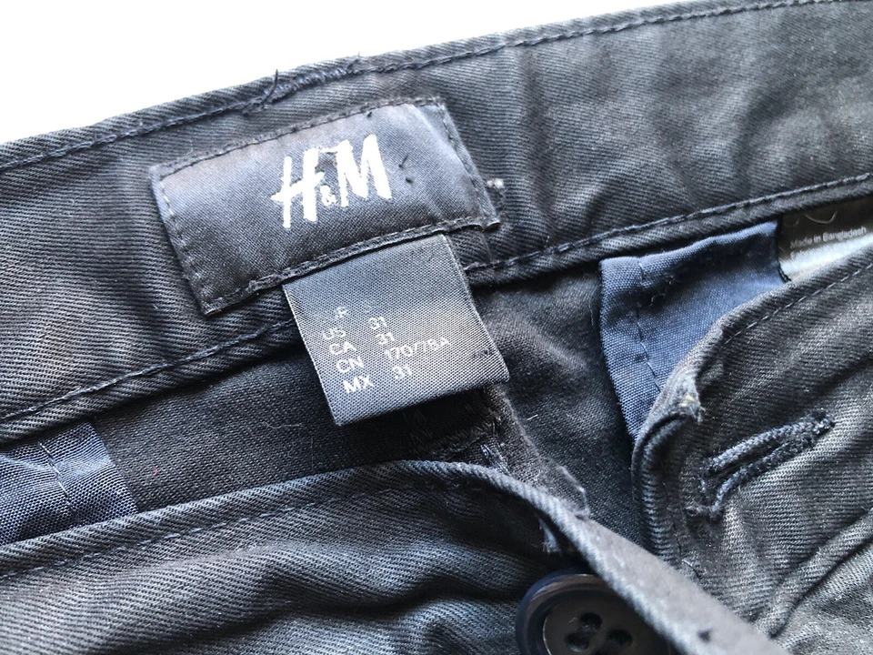 H&M Anti-G Cargo Pants COMBAT trousers Hand made Destroyed Black Size 31W/30L - Image 2 of 4