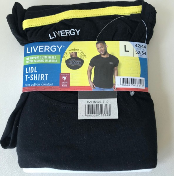 Camiseta Lidl Negra Hombre, Edición Limitada, Rara, Talla L