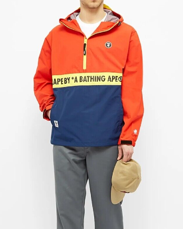 AAPE by A Bathing Ape Adult Half Zip Rain Jacket - Men XL/Women