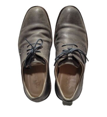 Ecco Soft Tie Grey Jared Leather Casual Shoes Mens Eu 43 US  display picture 1