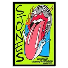The Rolling Stones June 3 2024 Camping World Stadium Orlando FL Poster Art Print