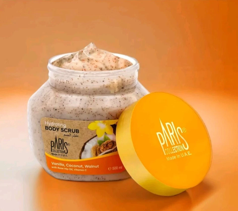 Paris Collection Revitalizing Vanilla Coconut Walnut Body Scrub 500ml - Image 3 of 4