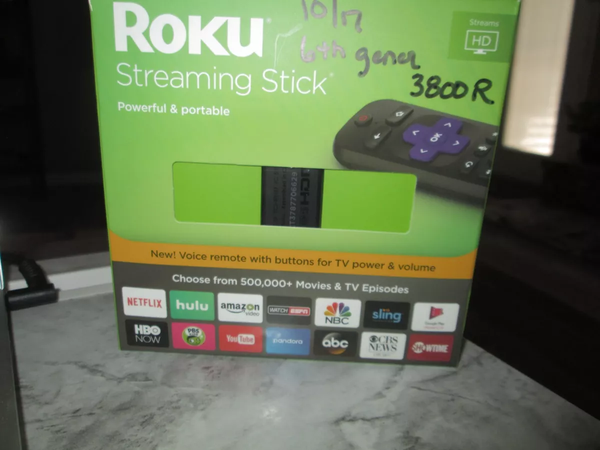 Roku Streaming Stick HD Wi-Fi 3800RW 