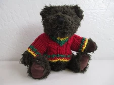 Vintage Teddy bear hugfun brown bear in sweater 6" Cute 2000 Y2K 
