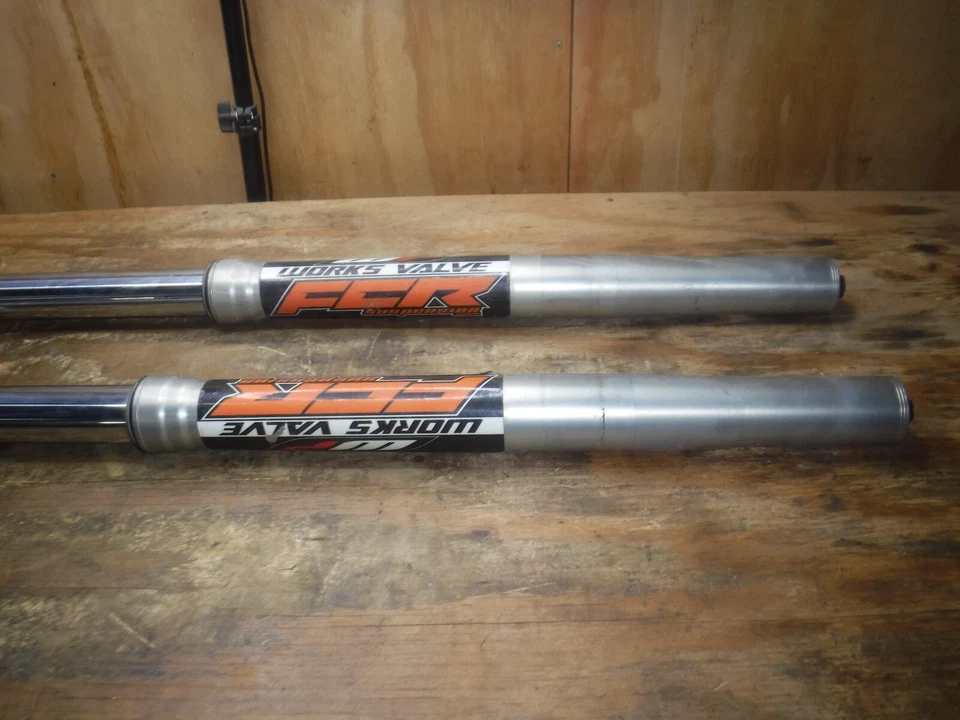 2005 KTM 200 EXC Front Forks Suspension Upper Lower Legs - Image 3 of 4