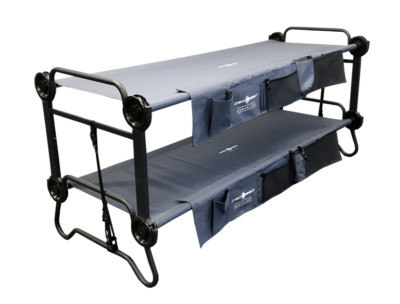 Disc-O-Bed L Etagenbett mit Seitentaschen anthrazit