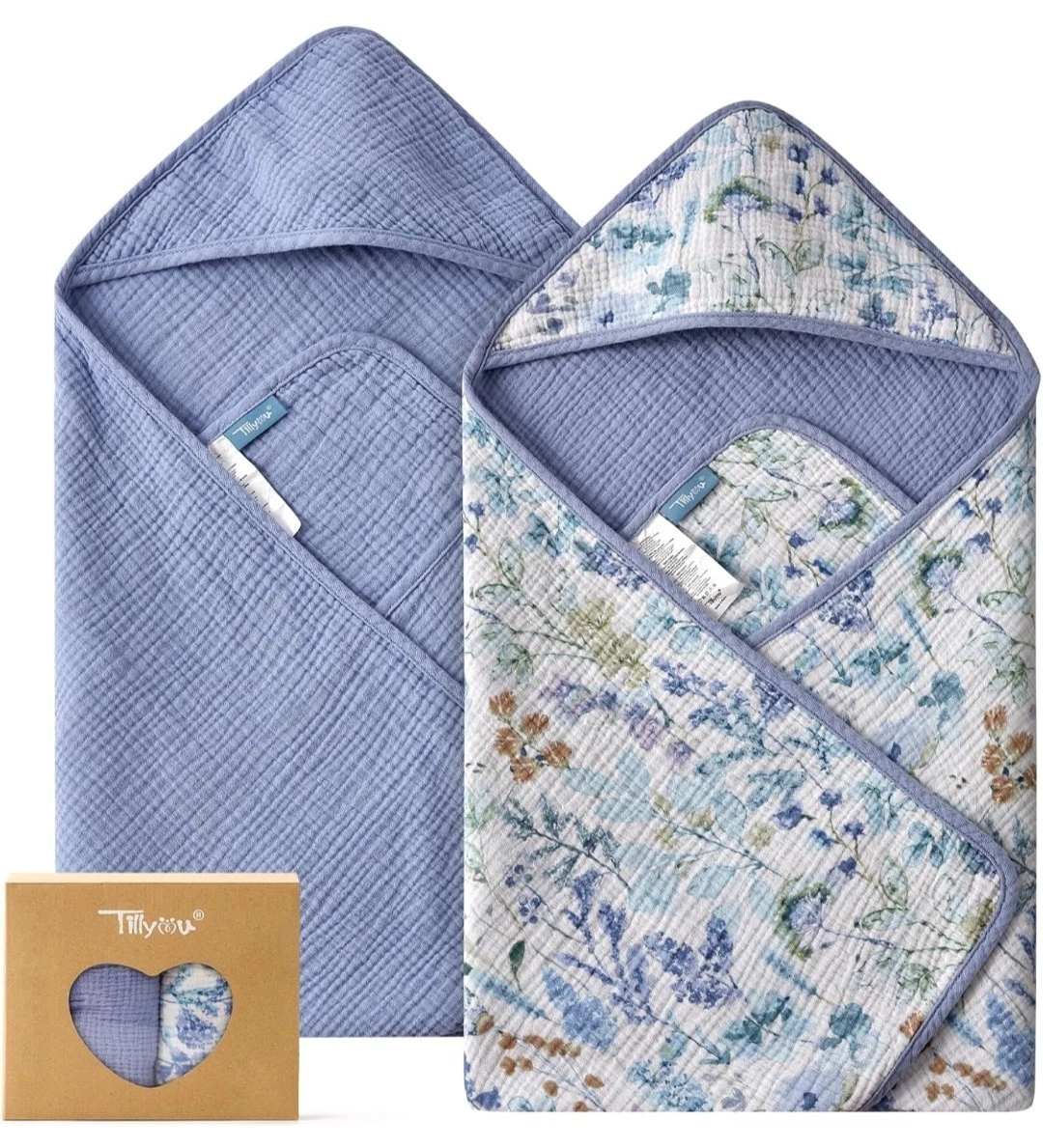 Muslin Hooded Baby Towels for Newborn 2 Pack, 32X32Inch Soft Baby Bath Towel Hig
Opens in a new wind