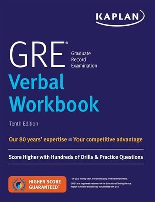 GRE Verbal Workbook: Score Higher w..., Kaplan Test Pre
