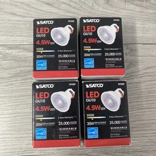 Satco S9380 4.5W 35W MR16 LED 40° Beam 3000K Warm White 120V GU10 x4 OPEN BOX
