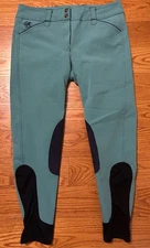 Womens Piper by SmartPak Equestrian Horseback Riding Breeches Seafoam Green 30R