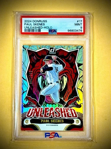 PSA 9 PAUL SKENES RC #192/199 2024 Donruss Rookie Pirates Unleashed HOLO Pop7