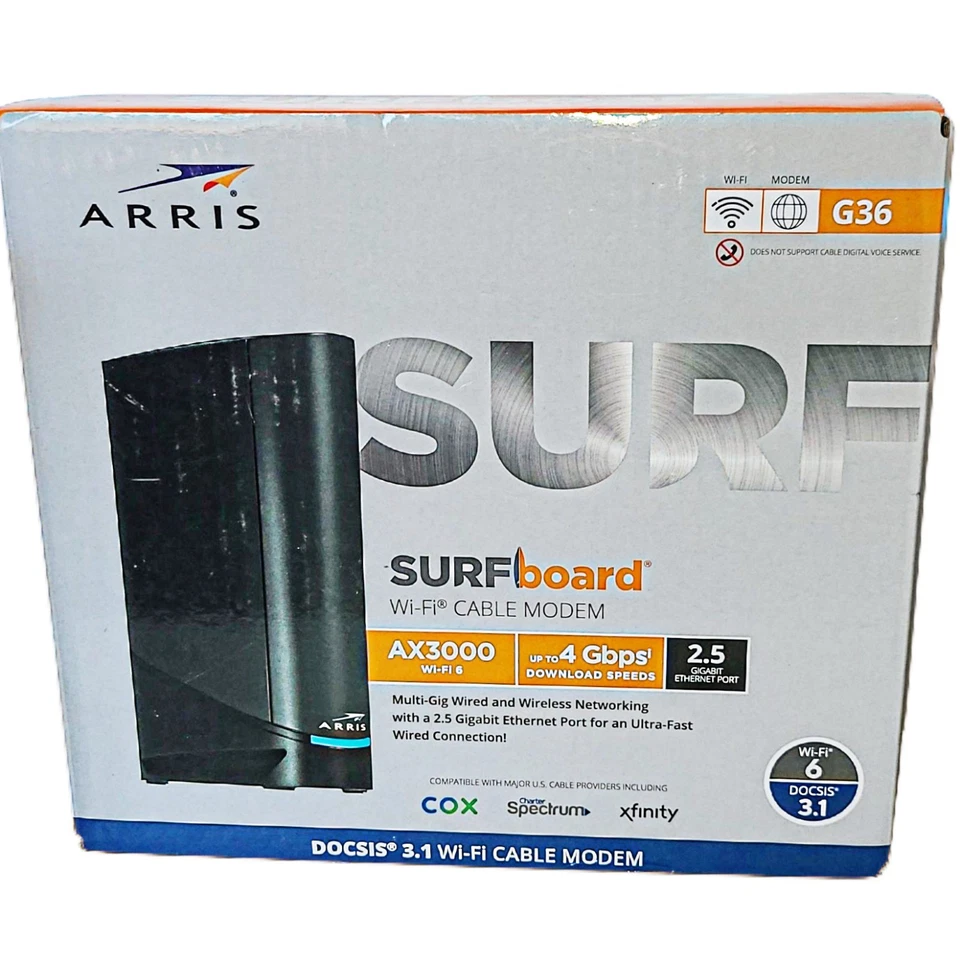 ARRIS SURFboard G36 Docsis 3.1 Multi Gigabyte Kabel Modem AX3000 Wi-Fi 6 Router - Bild 4 von 4