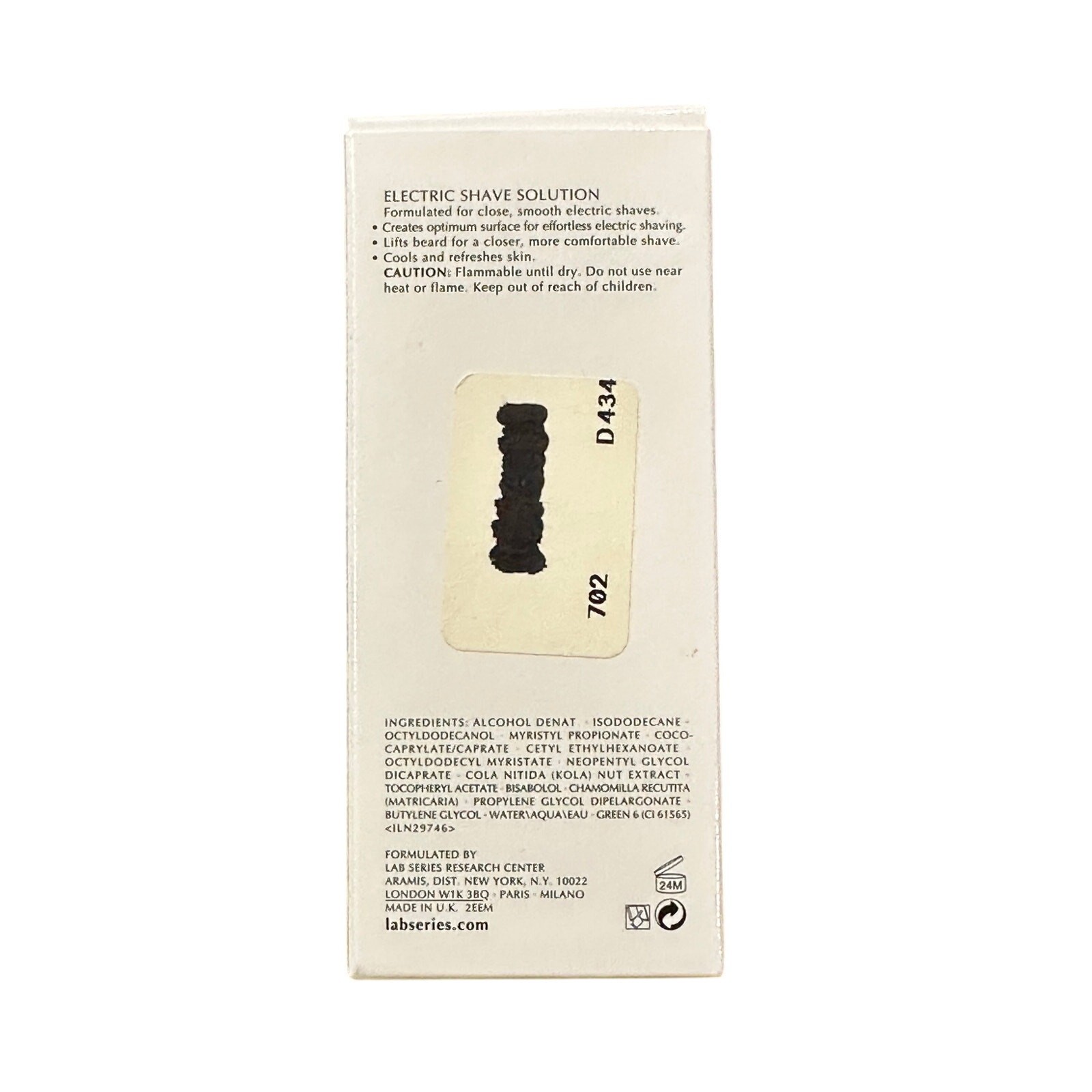 Aramis Lab Series Skincare for Men Electric Shave Solution - 3.4oz New in Box