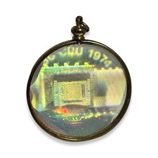 Vintage Intel 8080 CPU 1974 Hologram Medallion Dual-Sided Tech Collectible Rare