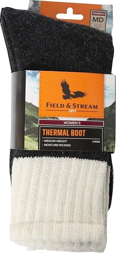 Chaussettes Thermiques Field & Stream – Taille S, Homme, Gris, Neuf Avec Étiquettes