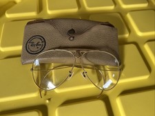 Vintage Ray-Ban B L Bullet Hole Shooter Glasses With Case-RX Clear Lenses