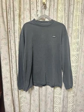 Joah Brown Long Sleeve Tee S/M Oversized Washed Charcoal Gray 100% Cotton NWT