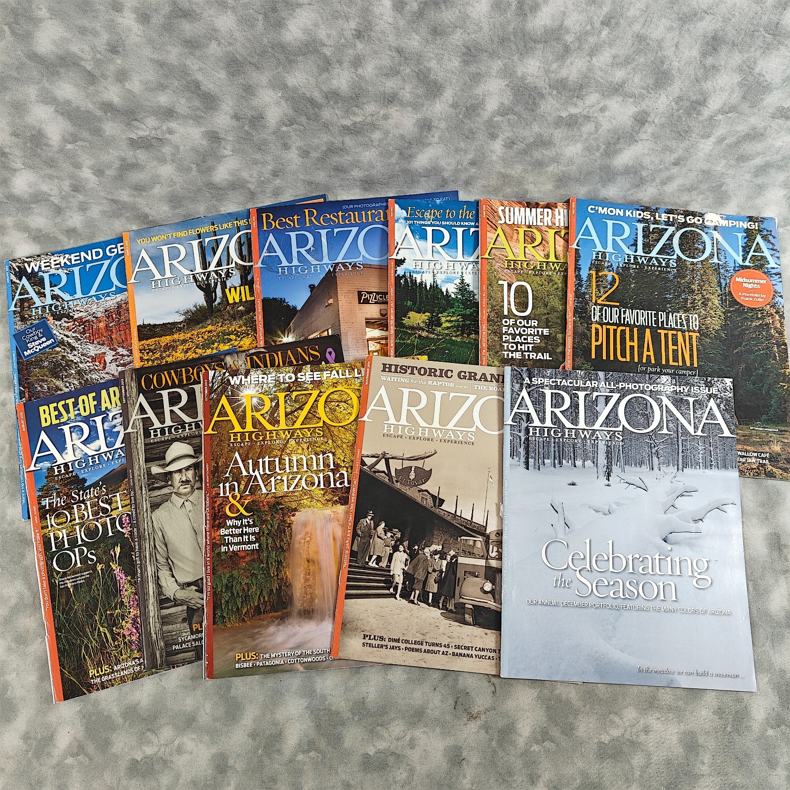2013 Arizona Highways Magazine Lot Complete Year Jan-Dec 12 Issues Travel Scenic