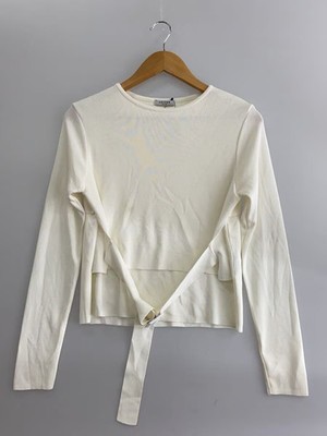 ADORE Long-Sleeve Blouse, Size 38 -- White, Solid Color, 531-6170243