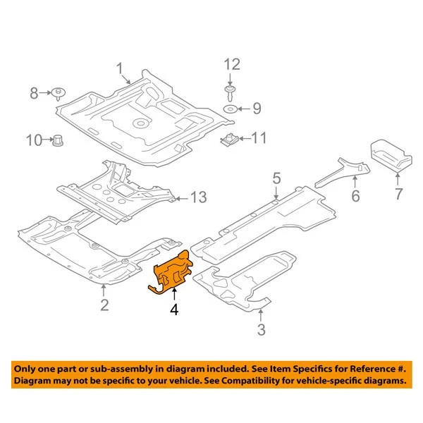 For 5/6/7-Series Engine Splash Shield Undercar Cover Guard Deflector Left Side - Image 4 of 4