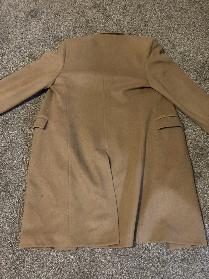 Abrigo Maitland Of England Para Hombres 40 Lana Mezcla Cachemira Forrado Satén Trinchera De Colección Foto 2 de 4