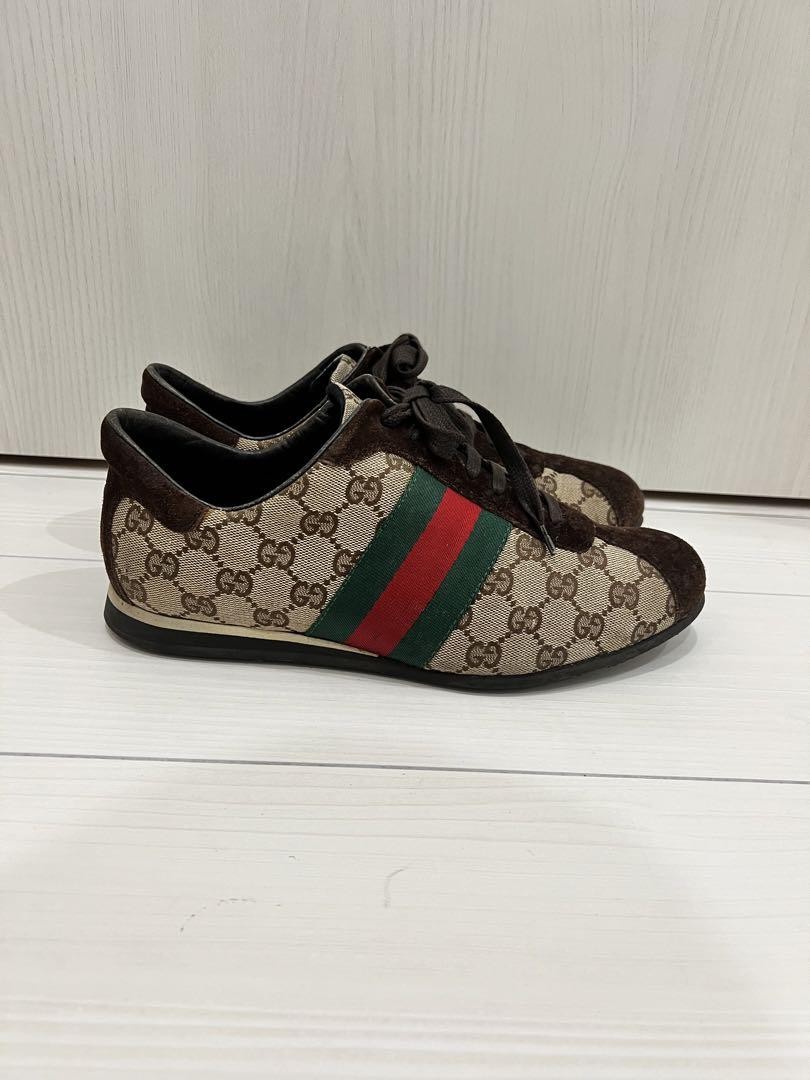 GUCCI Men's Low-Cut Sneakers Sherry Line Multi-Color EU40/US7 107861c thumbnail 10
