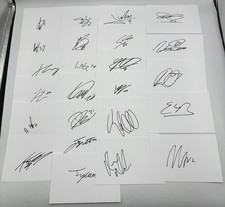 24 Signed Exeter City FC Season 2025-26 6x4 White Index Cards