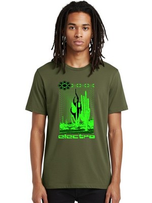 Electro Mens Graphic Tee,100% Cotton,Casual Summer Wear