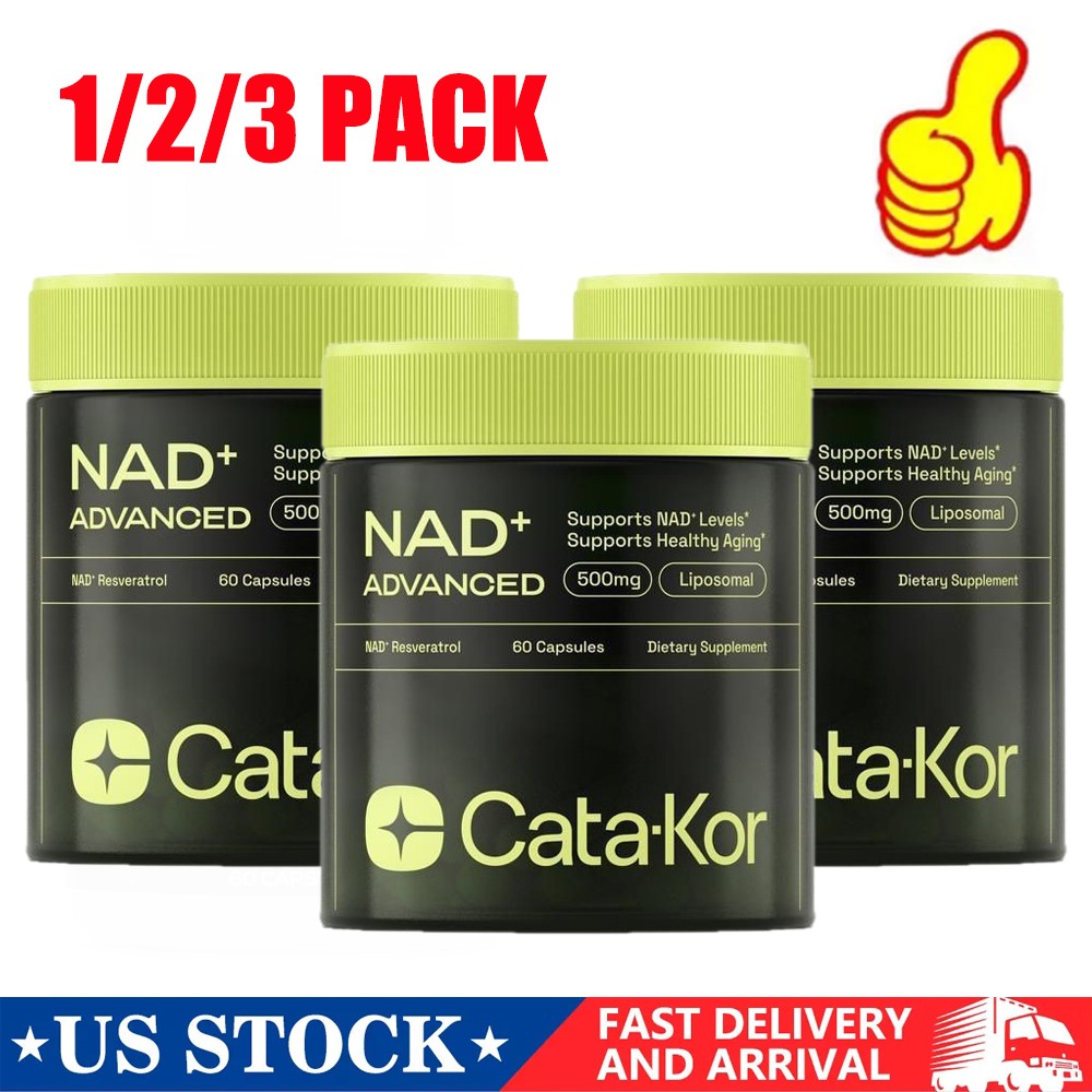 NAD+ ADVANCED 500mg Supplement for Anti-Aging, Energy, Focus / Nicotinamide 60Ct
