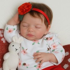 20 Inch Realistic Reborn Baby Doll, Lifelike Newborn Sleeping Girl Babies, Cu...