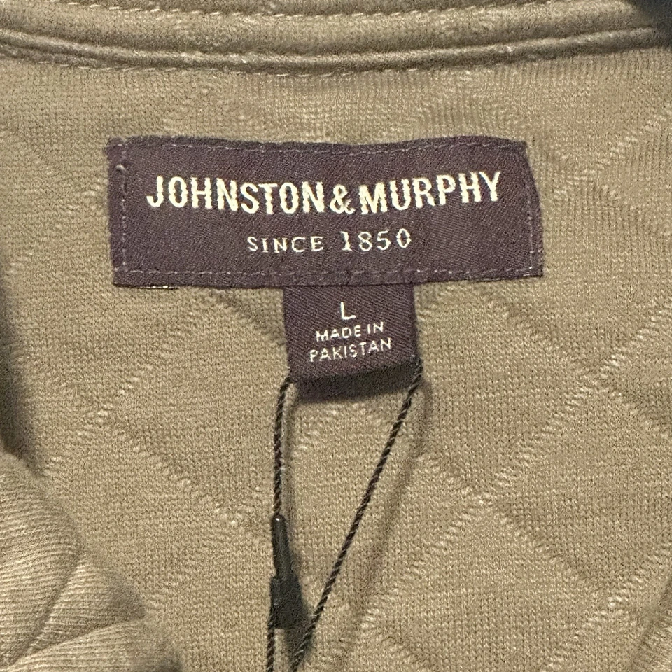 Camisa Acolchada Gofres Johnston & Murphy Chaqueta Abotonada Avena - Talla L NUEVA Foto 4 de 4