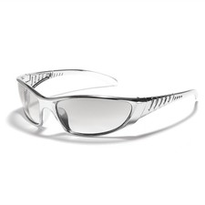 Modern Silver Sunglasses for y2k Style Lightweight UV400 Protection for Women