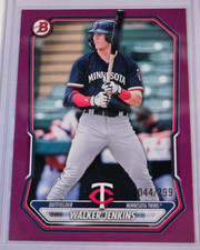 2026 Bowman Walker Jenkins Paper Prospect Fuchsia Border  44/299 Twins BP-98