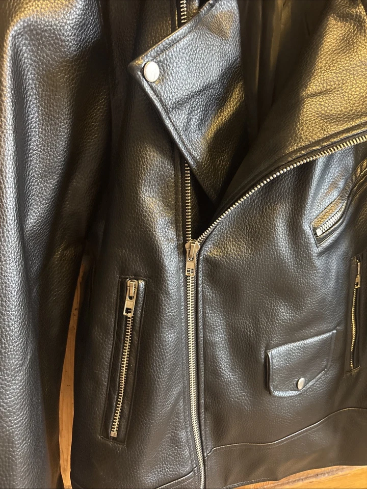 Sky to Moon 女式人造皮革夹克,尺寸 M — 第 4/4 张图片