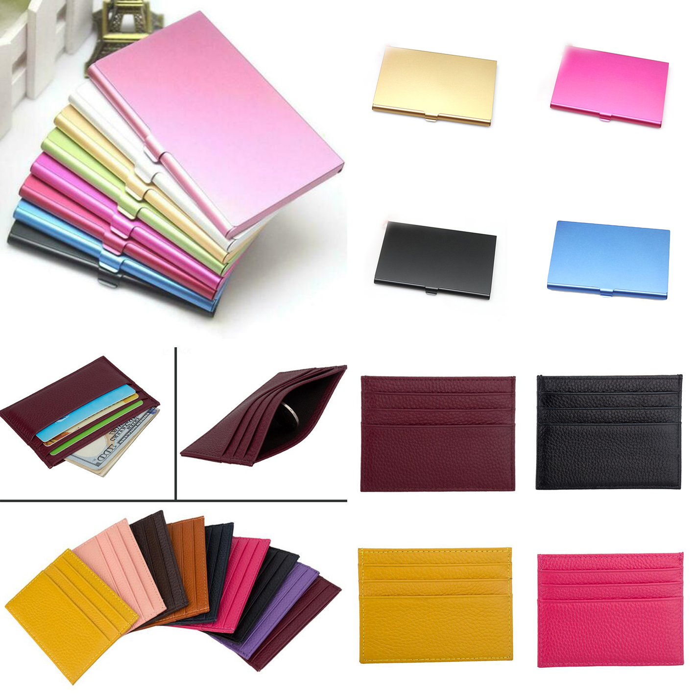 Unisex Stainless Steel Card Holder Wallet for Credit & ID Cards-image
