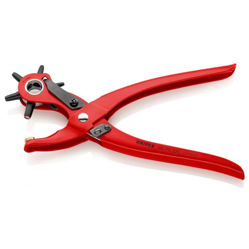 Pince emporte-pièce revolver Knipex perforatrice pour ceinture cuir et textile