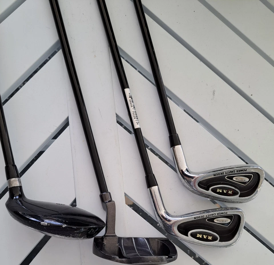 Tacos de golfe Ram Creighton Junior ferros curtos e médios, putter, 4 madeira - Imagem 4 de 4