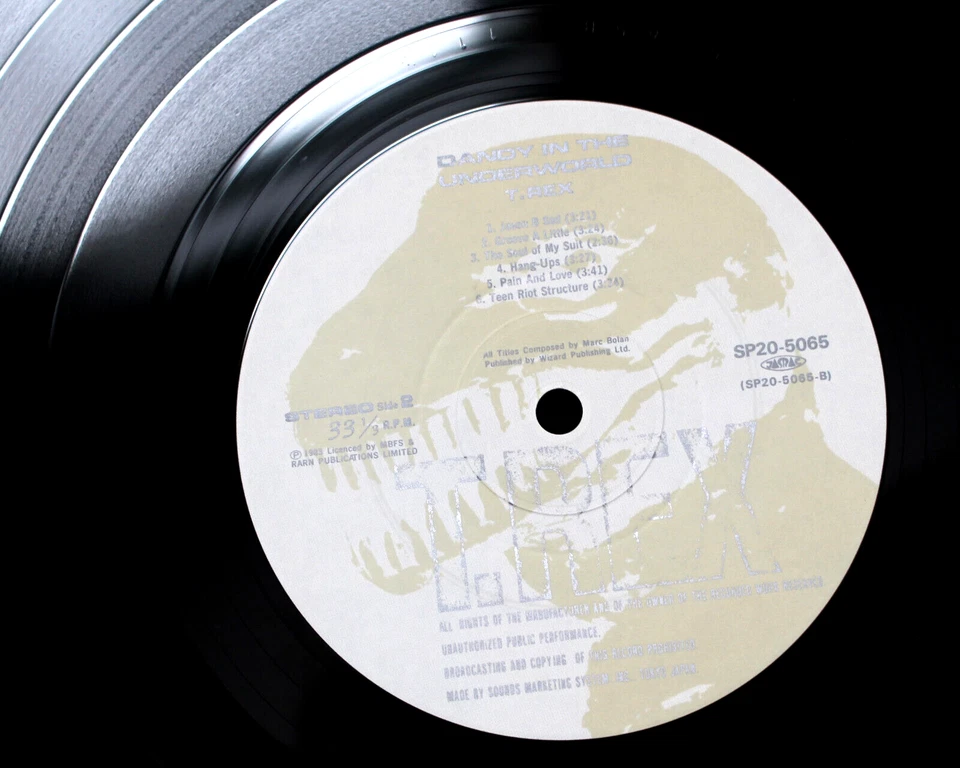 VINTAGE VINYL T.REX FINAL ALBUM DANDY IN THE UNDERWORLD LP NM T.REX MARC BOLAN - Image 3 of 4