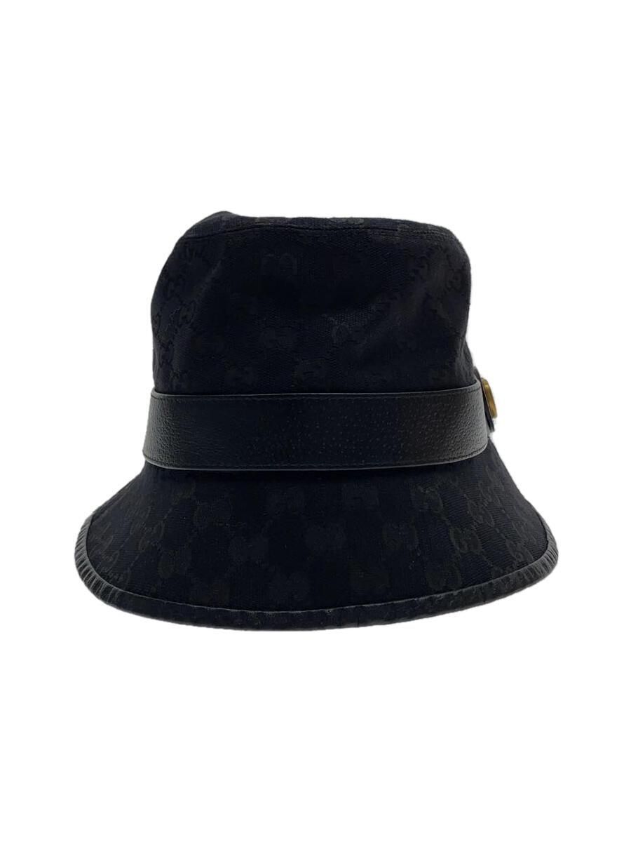 GUCCI Hat GG Canvas Fedora Polyester Black Women's 576587 GUCCI Hat GG Canvas Fedora Polyester Black Women's 576587
