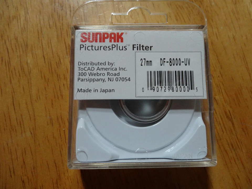 SunPack Picture Plus Filter,27mm, (UV) Haze DF-8000-UV NEW in  Box - Image 2 of 3