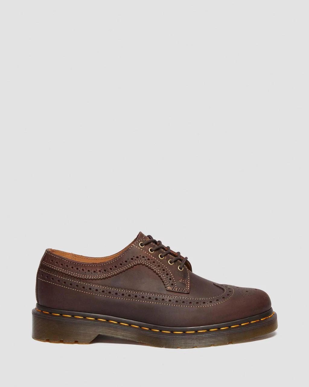 Dr. Martens 3989 Crazy Horse Premium Leather Brogue Shoes Dark Brown