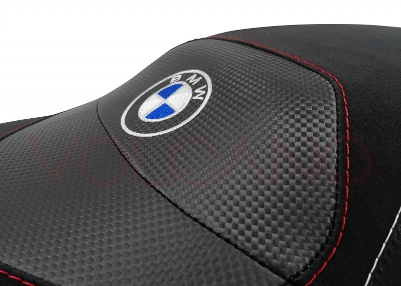 Funda Asiento BMW K 1200s 04-08 / K 1300s 09-16 Diseño Volcano Antideslizante Negro Rojo Foto 3 de 4