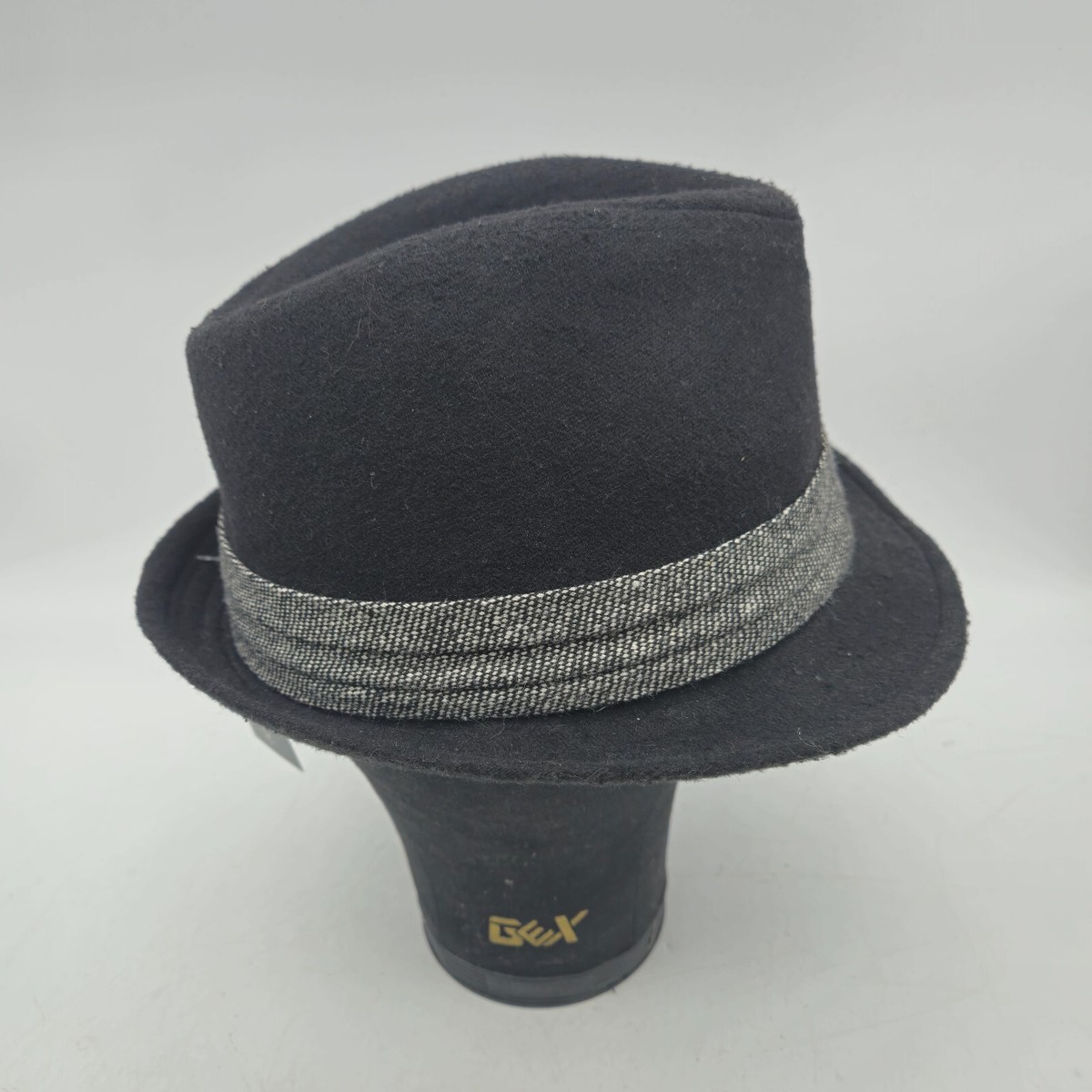 Black Fedora Hat with Siver Medallions Black Velvet Cowboy Fedora Hat – Western Fedora with Silver  main image 2