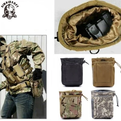 Airsoft Molle Tactical Dump Drop Pouch schwarz Hüfttasche Magazintaschen Gürtel