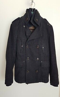 Mens Next Authentic Custom Designed Funnel Neck Peacoat Coat Mens Next Authentic Custom Designed Funnel Neck Peacoat Coat