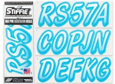 STIFFIE Whipline WL69 Boat PWC Numbers Decal Registration SEADOO WHITE SKY BLUE