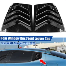 For 2018-2023 Kia Stinger ABS Black Side Window Louvers Scoop Cover Vent 2pcs