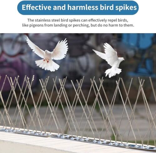 Taubenabwehr Vogel Vogelabwehr Taubenspikes Kunststoff Edelstahl 5 Reihig DHL - Bild 4 von 17
