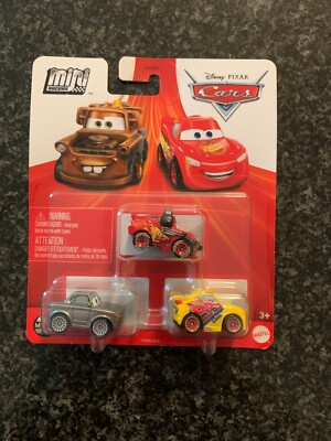 Disney Pixar Cars Mini Racers 3 Pk McQueen , Cruz and Sterling