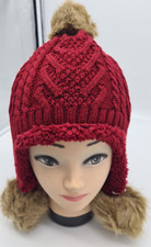 Beanie Strickmütze mit Bommel Warm 100% Visk...